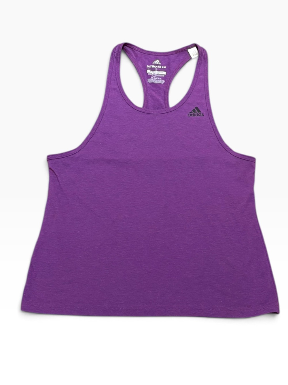 adidas Purple Racerback Athletic Tank Top, Size S